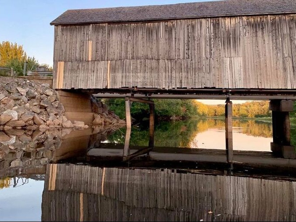 Darlings Island Covered Bridge at sunset
